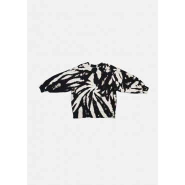 Simple Tie Dye Sweatshirt Zebra