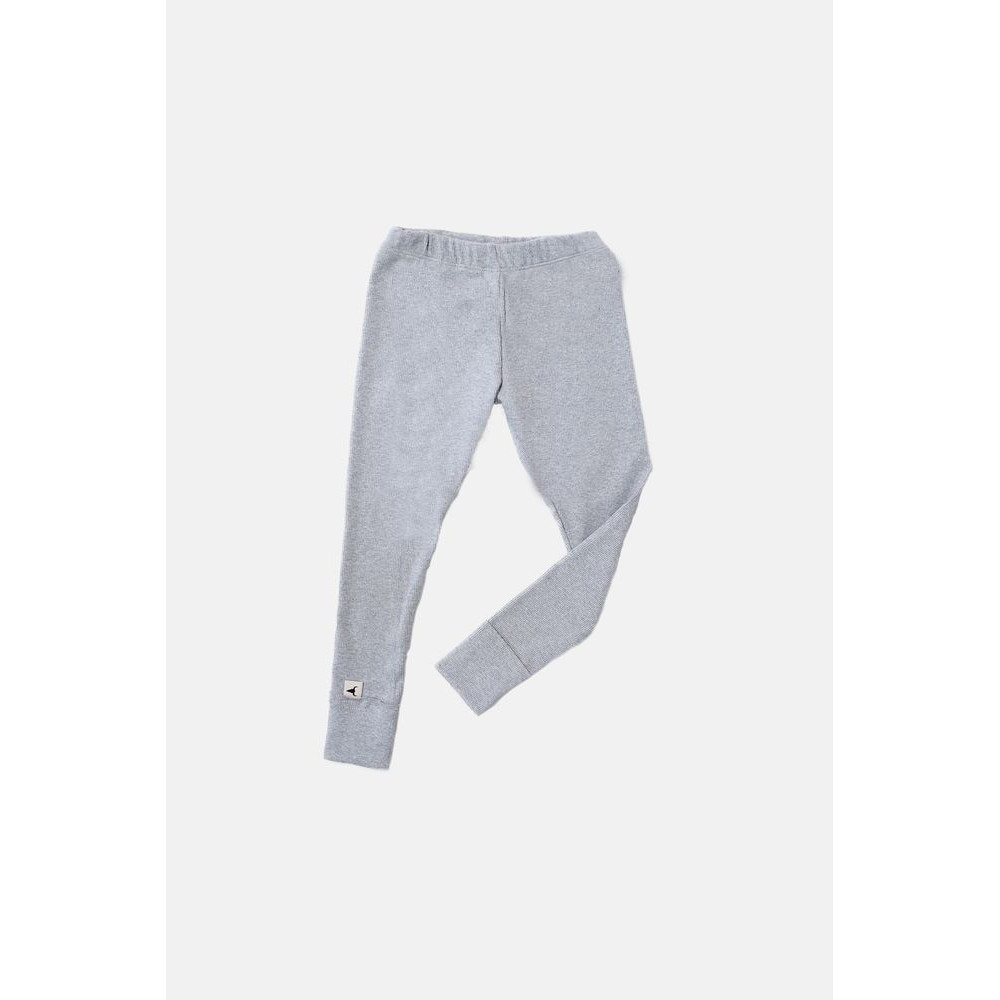 Legginsy Prążkowane Szary Melanż
