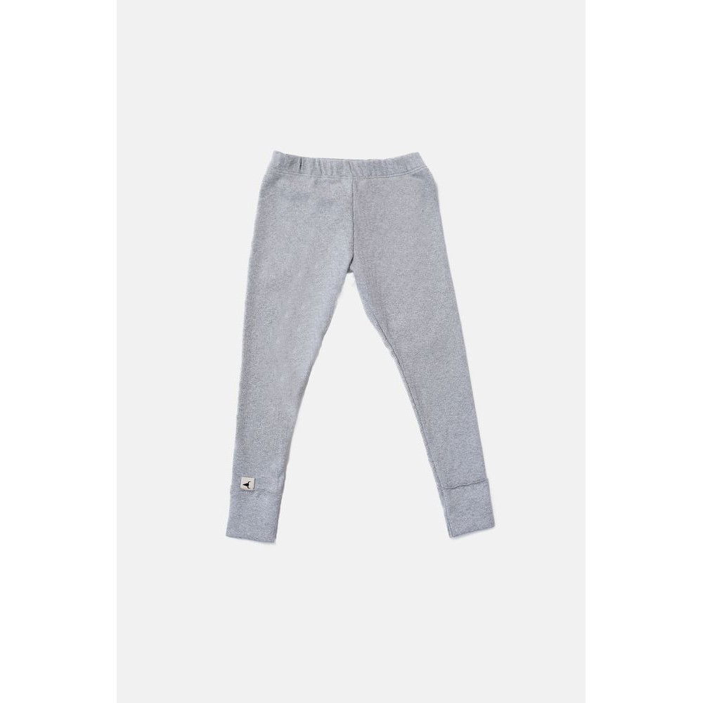 Legginsy Prążkowane Szary Melanż