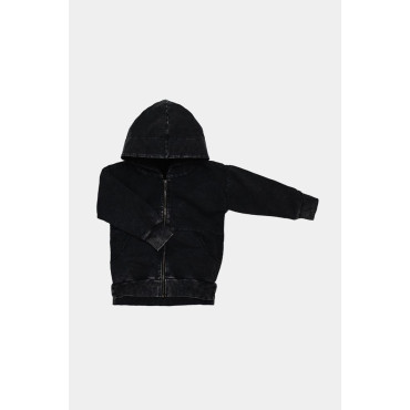 Zip Acid Black Hoodie