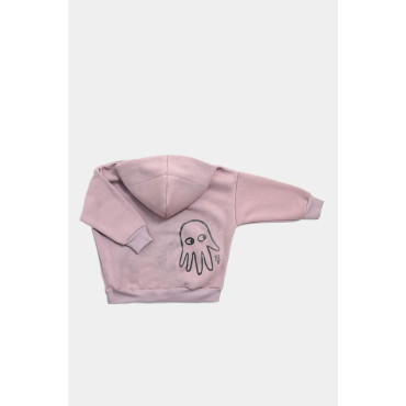 Warm Zip Hoodie Light Pink Gohost