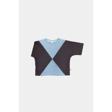 Panel Tee Brown Light Blue
