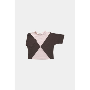 Panel Tee Light Pink Brown