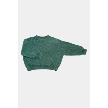 Vintage Simple Sweatshirt Green