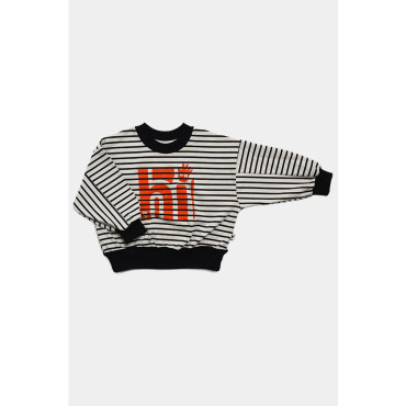 Striped Ghost Sweatshirt Orange Hi