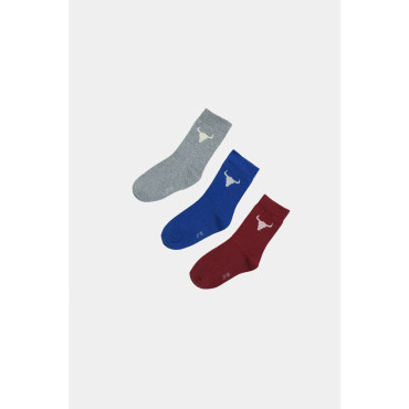 3 pak skarpet Purple Red Gray Marl