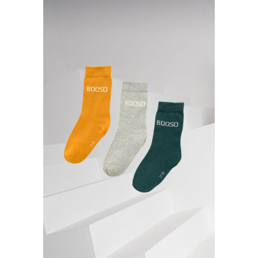 3 pak skarpet green mustard gray marl