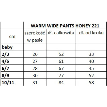 Spodnie Warm Wide Honey