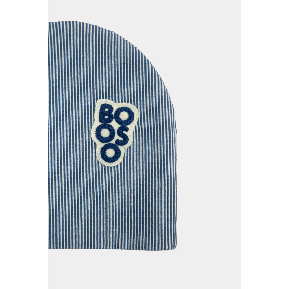 Czapka prążkowana Striped Ecru Blue