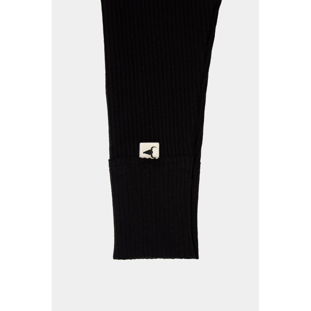Legginsy prążkowane Black