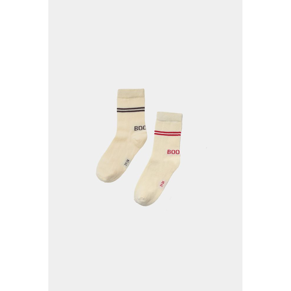 Skarpetki Double Ecru Red Beige