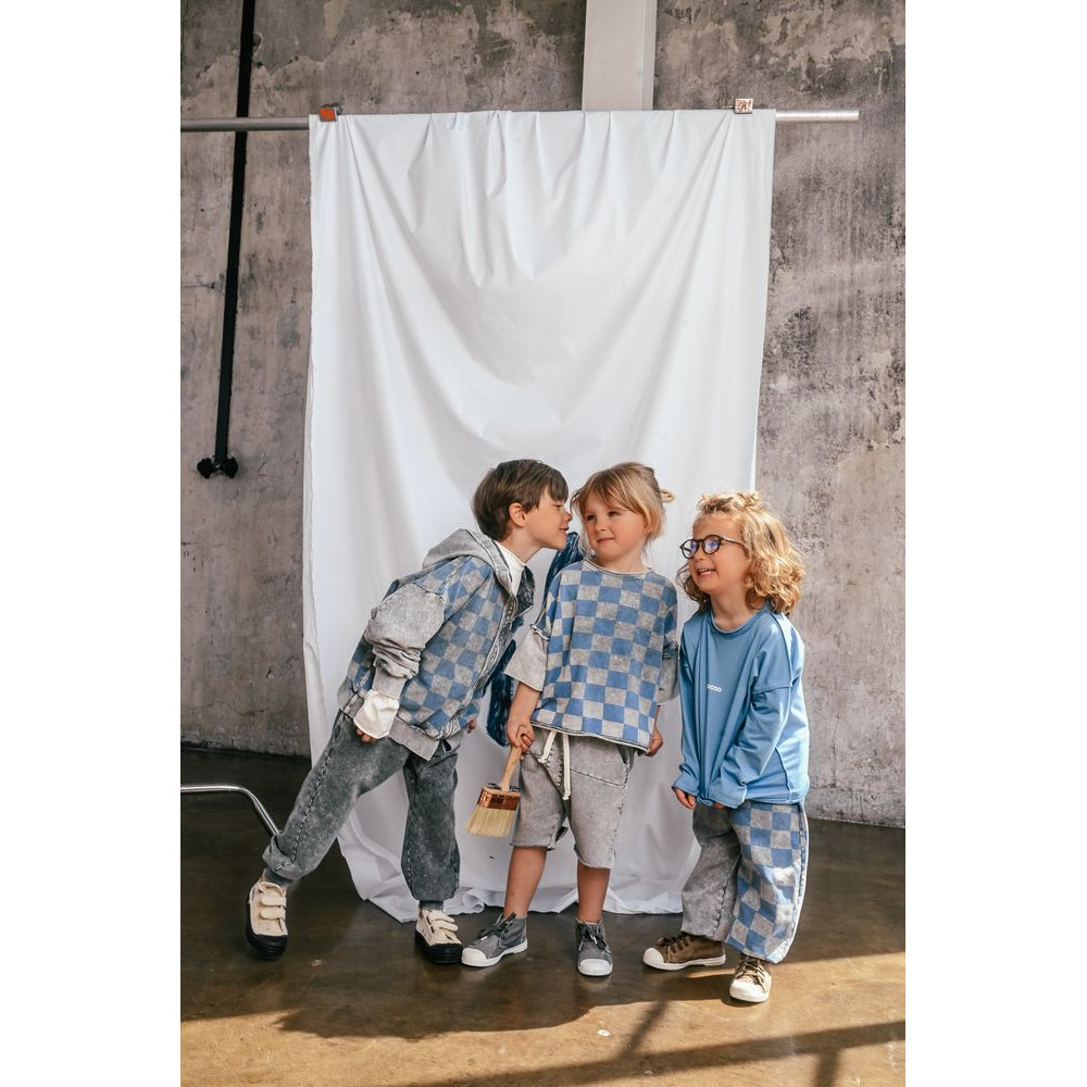 T-shirt Blue Vintage Checked