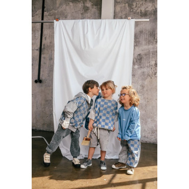 T-shirt Blue Vintage Checked