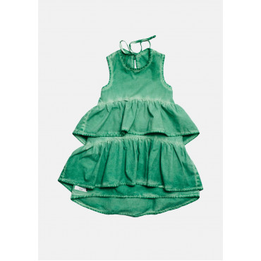 Wave Colddye Dress Green
