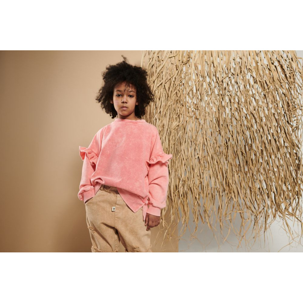 Bluza z falbankami Acid Pink