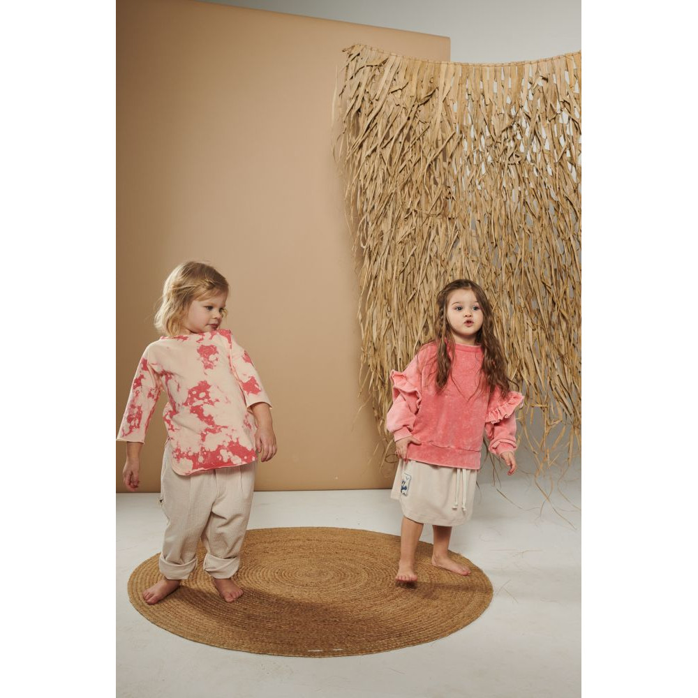 Bluza z falbankami Acid Pink