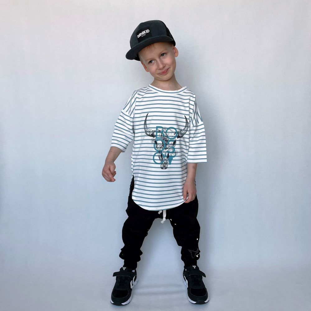 T-shirt Long Bison Striped Tee