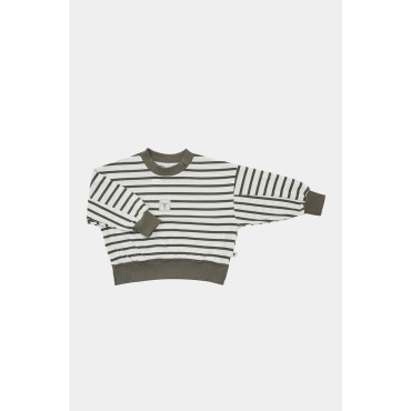 Bluza w paski Ecru Khaki