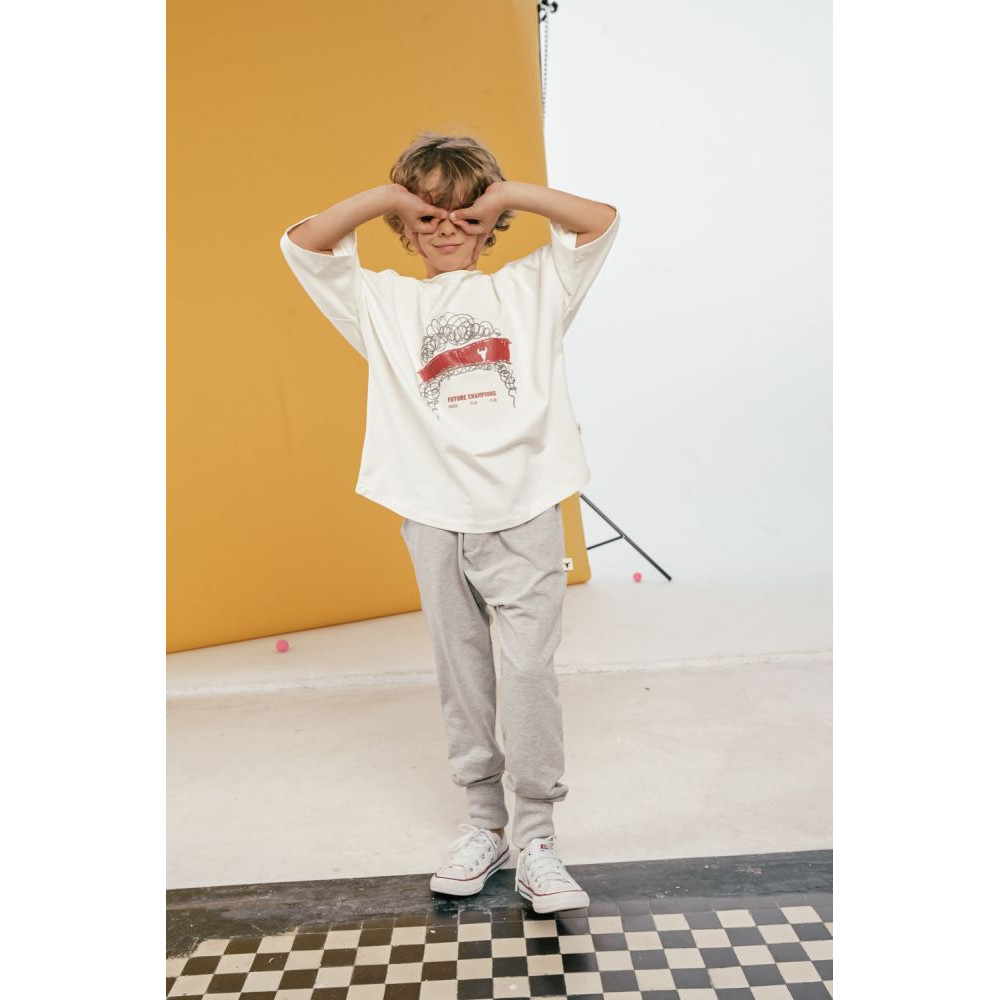 T-shirt Hair Ecru Red