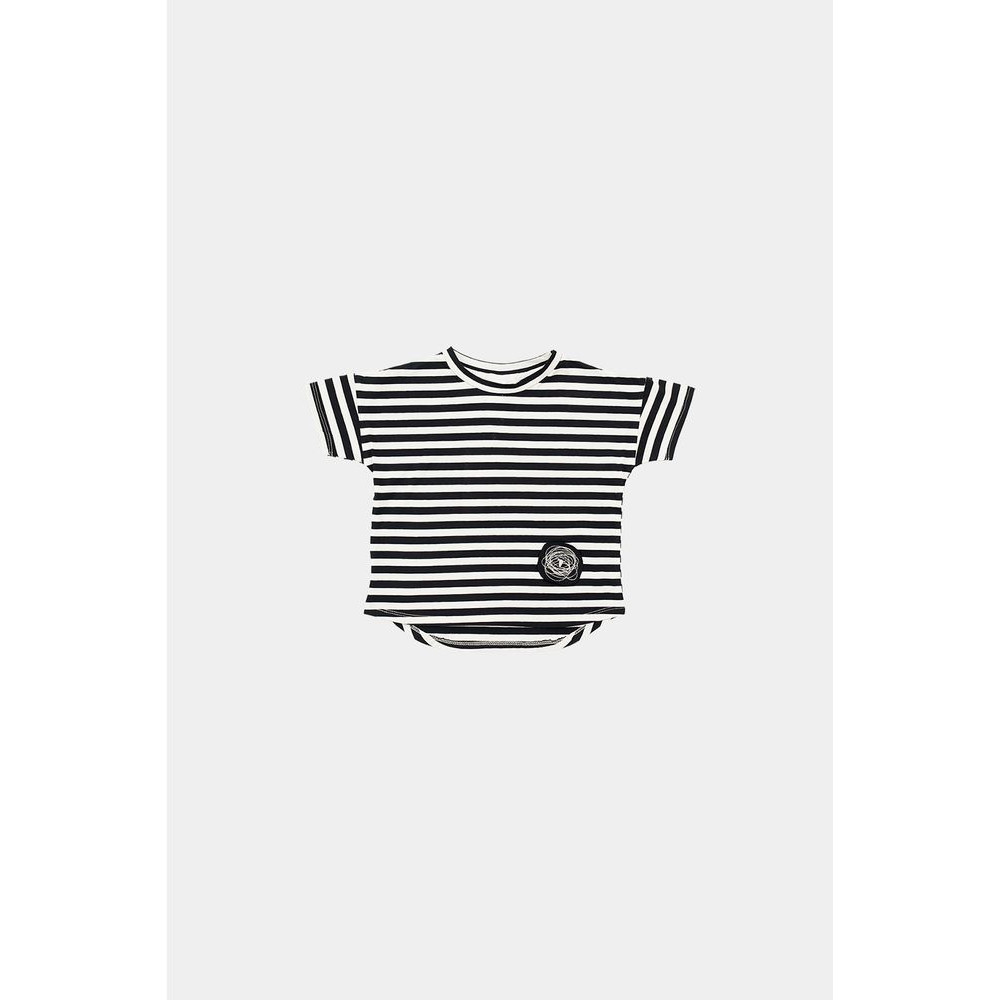 Striped Ecru Black Tee