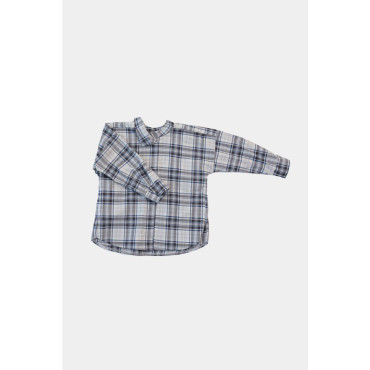 Checkerd Gray Blue Shirt