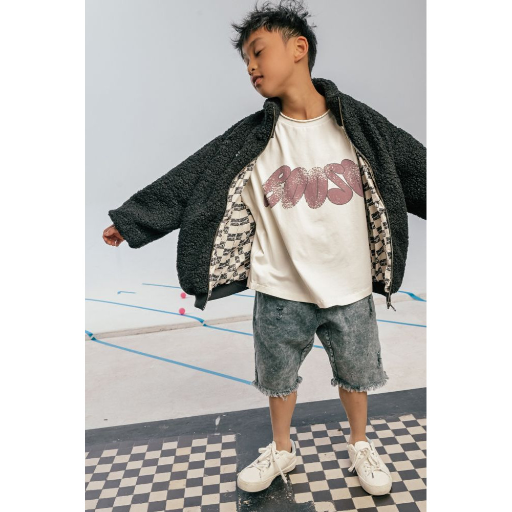 Jeans Vintage Light Graphite Acid Shorts