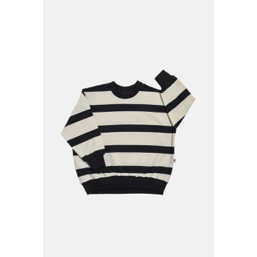 Striped Black Beige Sweatshirt