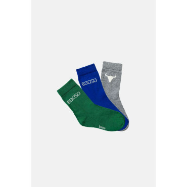 3Pack Socks Green, Graymarl, Blue