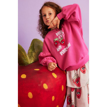 Strawberry Pink Puff Sweatshirt