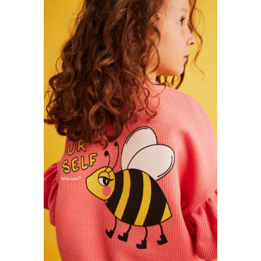 Bee Pink Frill Sweatshirt
