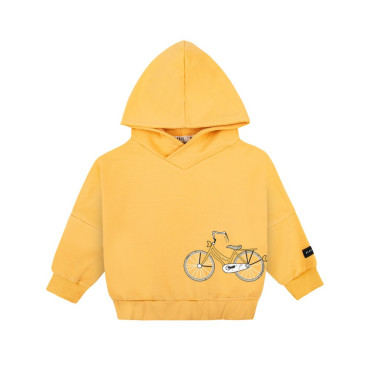 Bluza z kapturem rower żółty