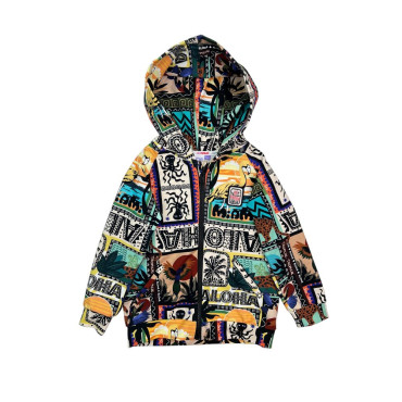 Patchwork Hoodie With Zip