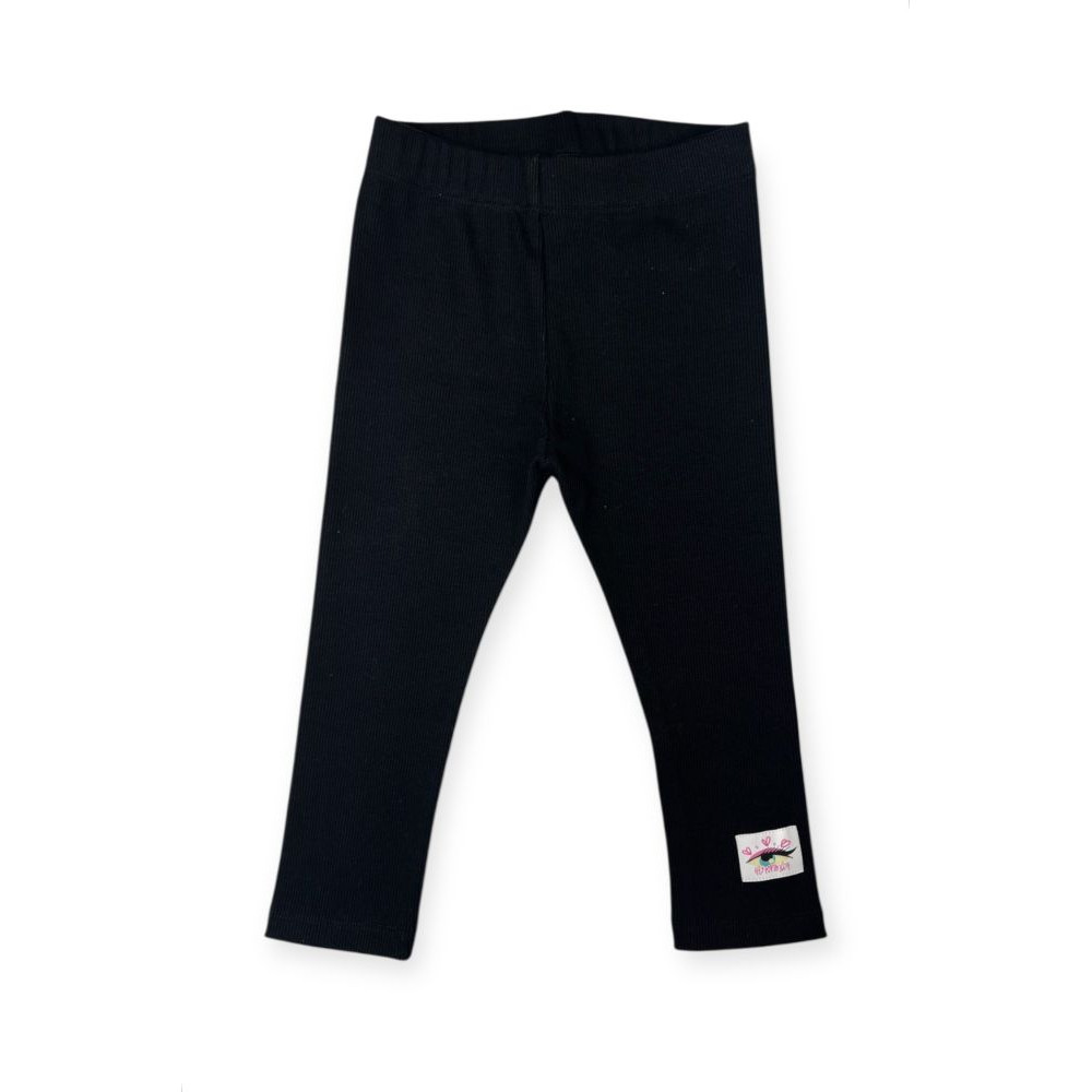 Legginsy prążkowane Black