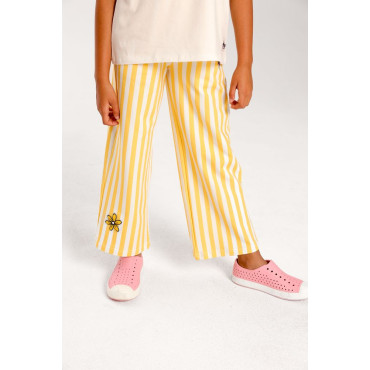 Yellow Stripes Wide Pants
