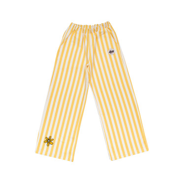 Yellow Stripes Wide Pants