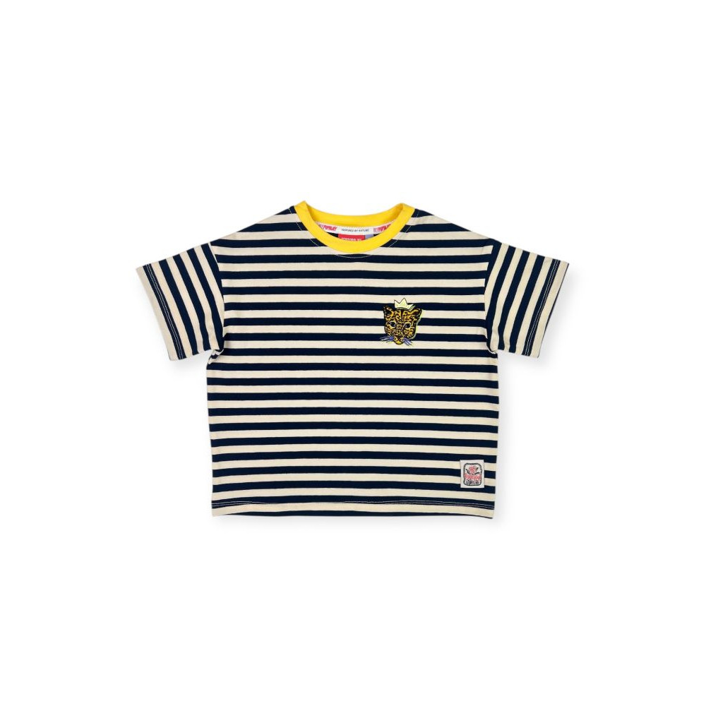 T-shirt Hedwi Biscuit and Navy