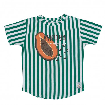 T-shirt Green Stripes Papaya