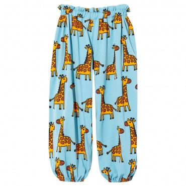 Harem Pants Blue Giraffe