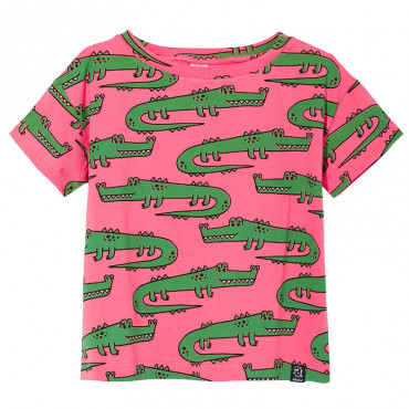 T-shirt Pink Crocodiles
