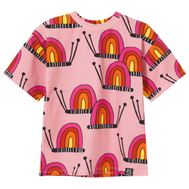 T-shirt Różowy Ślimaki