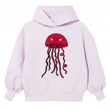 Oversized Hoodie Violet Jellyfish