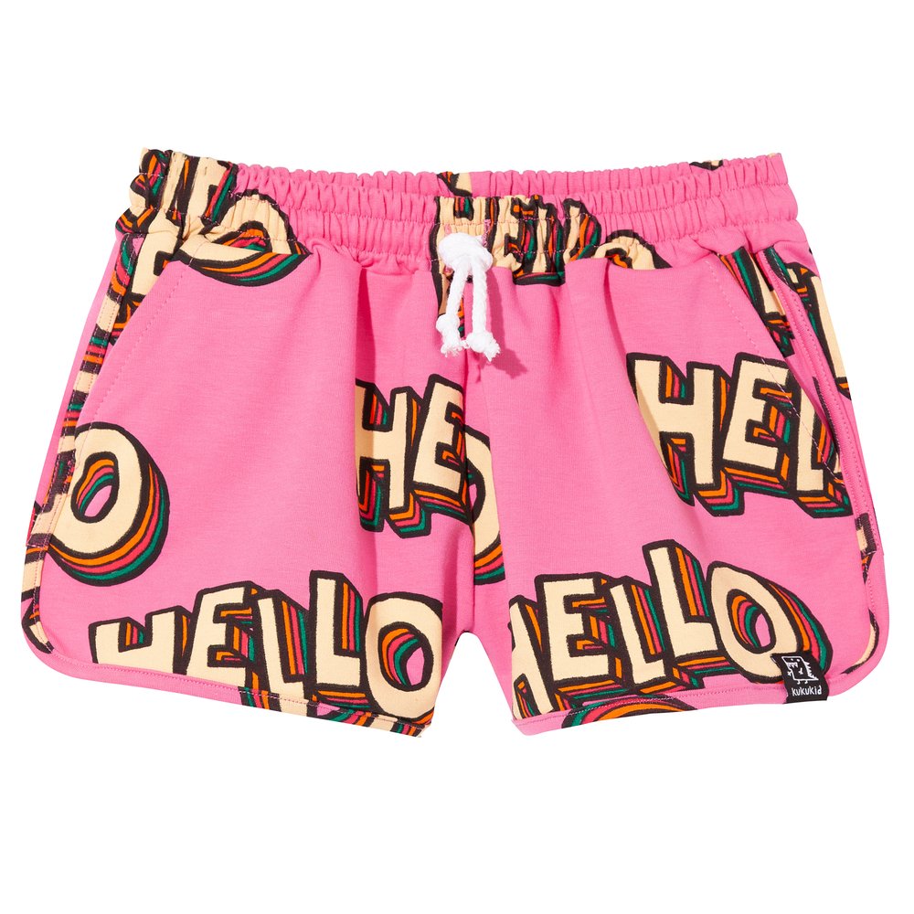 80'S Shorts Pink Hello