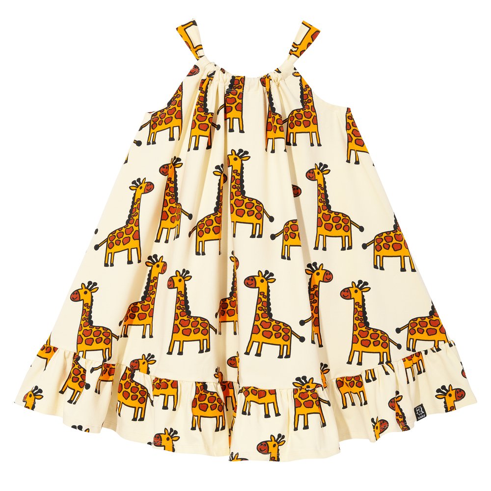 Bow Dress Yellow Giraffe