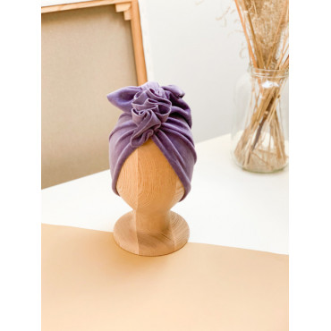 Velvet Dusty Purple Turban