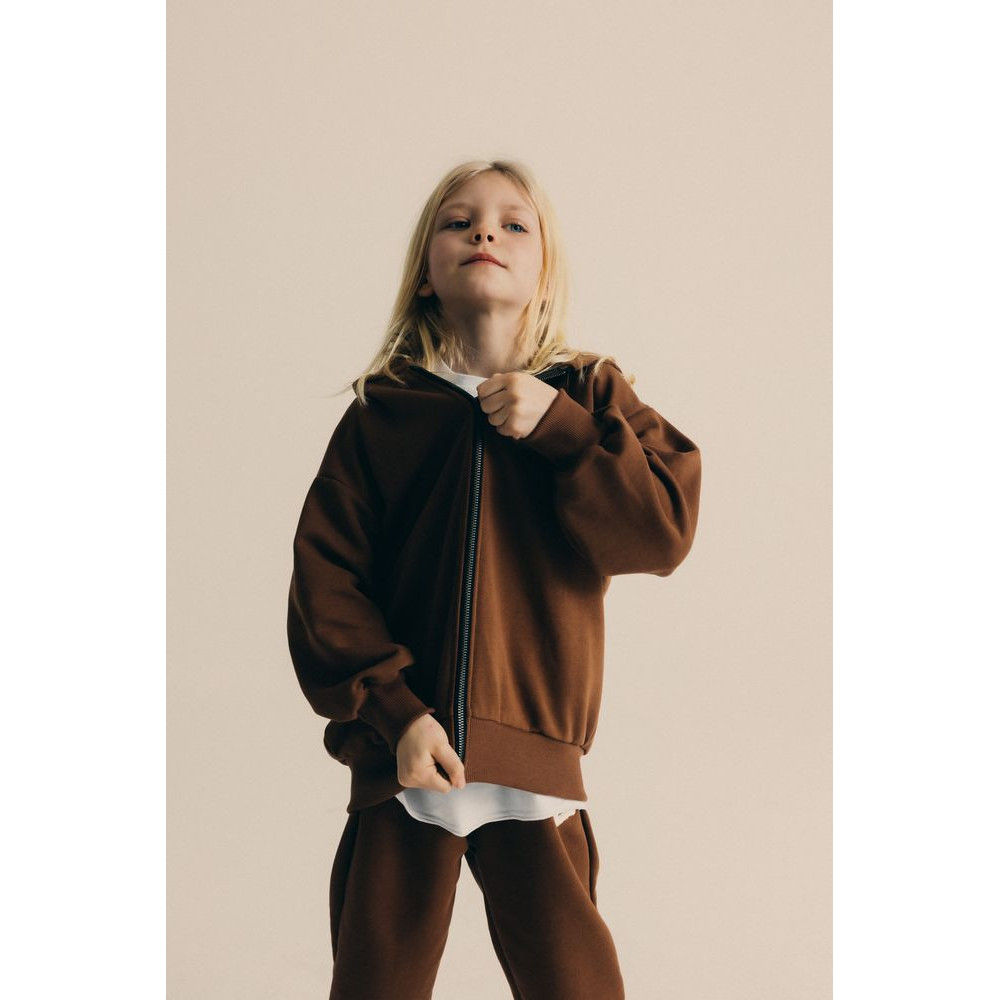 Bluza z kapturem zip chocolate