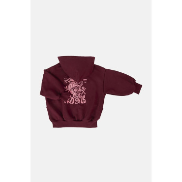Bluza rozpinana Skull Burgundy