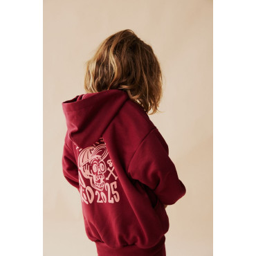 Bluza rozpinana Skull Burgundy