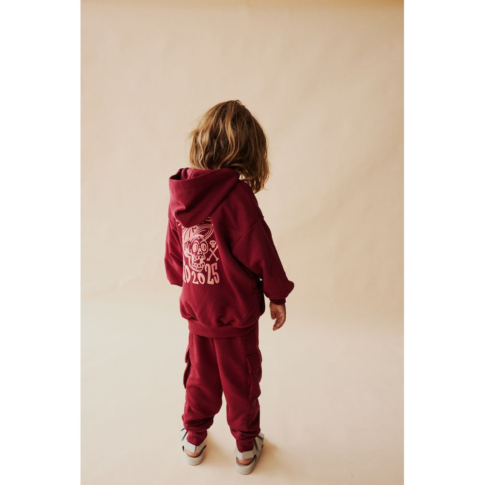 Bluza rozpinana Skull Burgundy