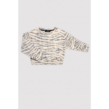 Zebra Pinched Sweatshirt Dovelike