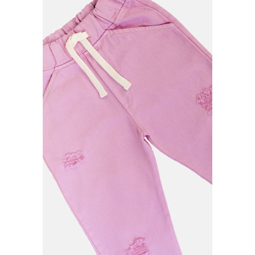 Pink Denim Comfort Fit Pants